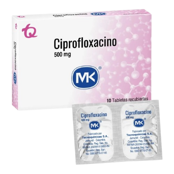 Imagen de CIPROFLOXACINO 500MG*10TAB