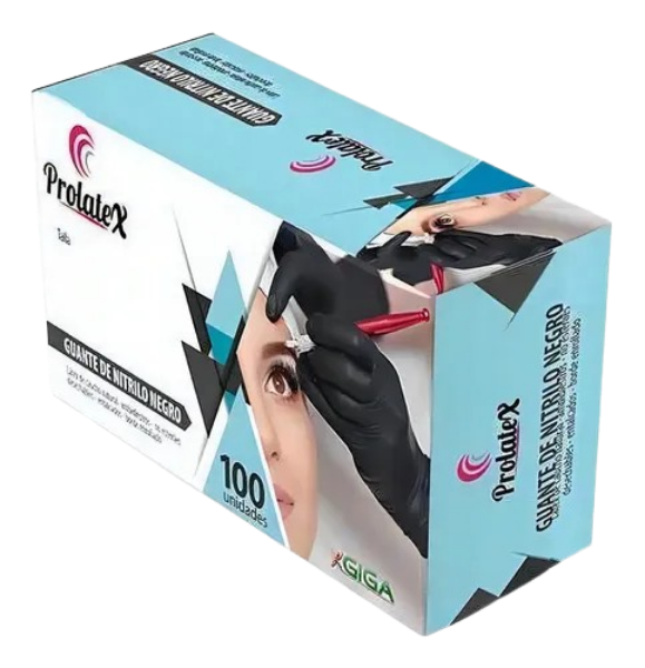 Imagen de GUANTE DE NITRILO NEGRO M PROLATEX*100 UNIDADES